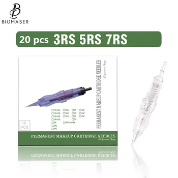 

20PCS Biomaser Cartridges Needles 3RS 5RS 7RS Permanent Makeup Machine Professional Shading Needles for Scars Areola