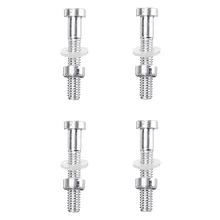 4Pcs Audio Replacement Professional Rapair Tool Metal Headshells Mounting Screws Turntable Phonograph Hardware Music LP DIY