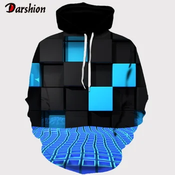 

3D Blue Square Hoodies Fashion Men Hoodie Sweatshirt Funny Plus Size XXS-4XL Sweatshirt Hoodie For Fashion Man Pullover Dropship