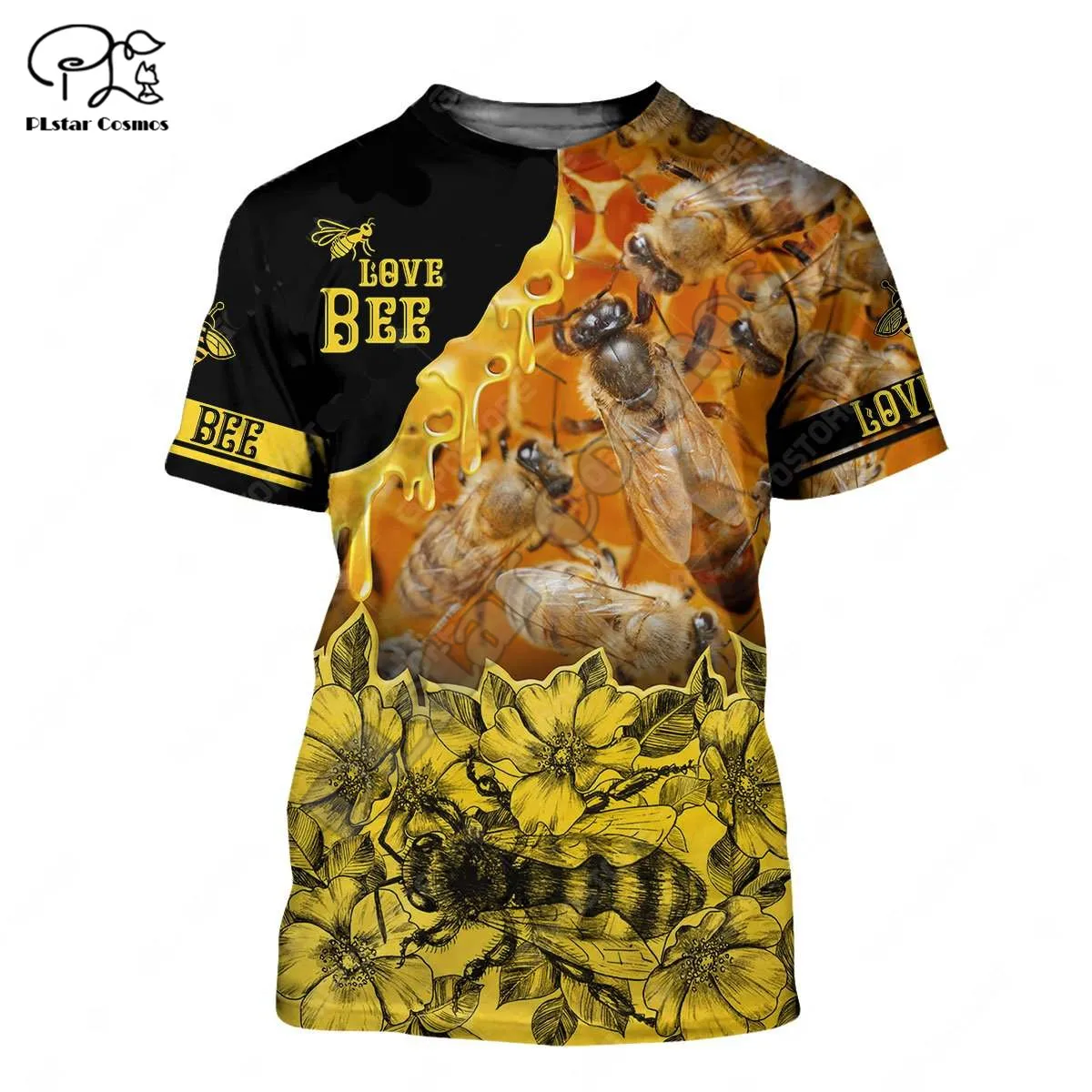 

PLstar Cosmos Colorful Beautiful Honey Bees 3D Printed T-shirt Harajuku Streetwear Men For Women Short Sleeve Drop Shipping B28