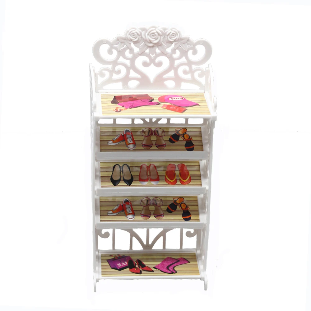 Doll Shoes 5 layers Rack House Furniture Accessory For BJD 1/6 1/8 1/12 dolls Licca accessories doll house furniture doll accessories,doll shoes