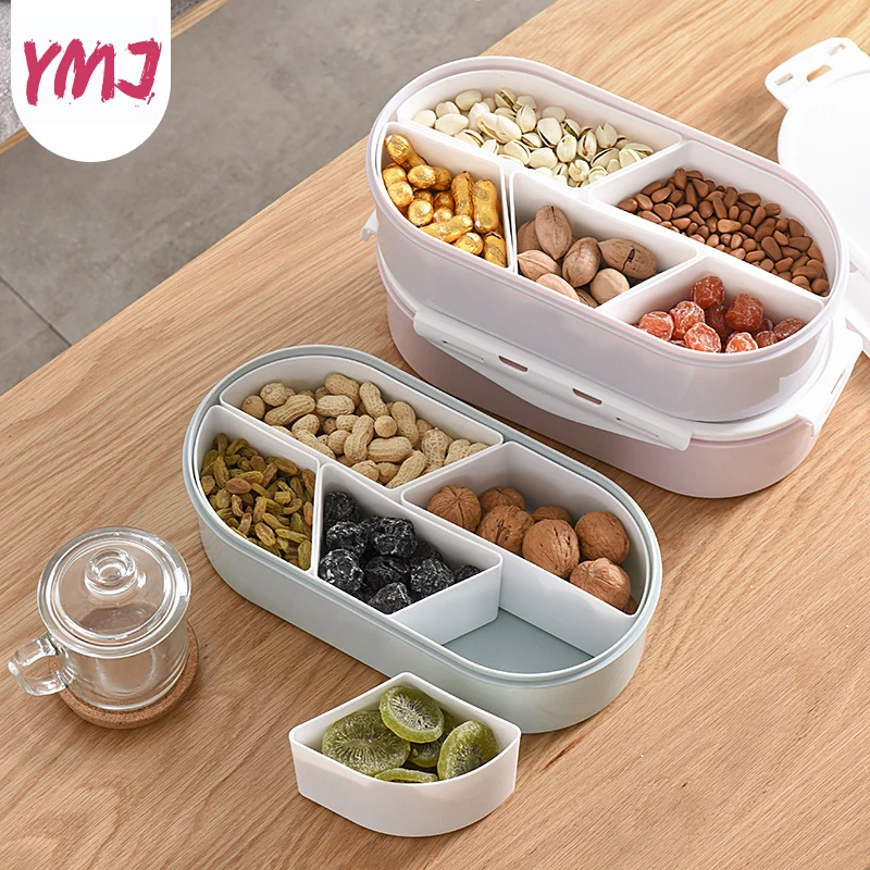 

Креативное сушеное блюдо для фруктов и конфет Упаковочная коробка для хранения 5 сеток гайка контейнер для полдника лоток Подарочная коробка для еды вечерние свадебные настольные Органайзер