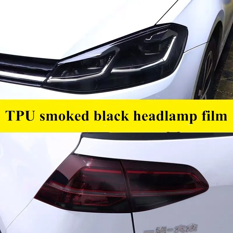 TPU лампа пленка для головной светильник хвост светильник тумана светильник Предупреждение светильник дыма пленочный лист 30 см/40 см* 5 м светильник чулки; Цвета: черный, темно черный прозрачный
