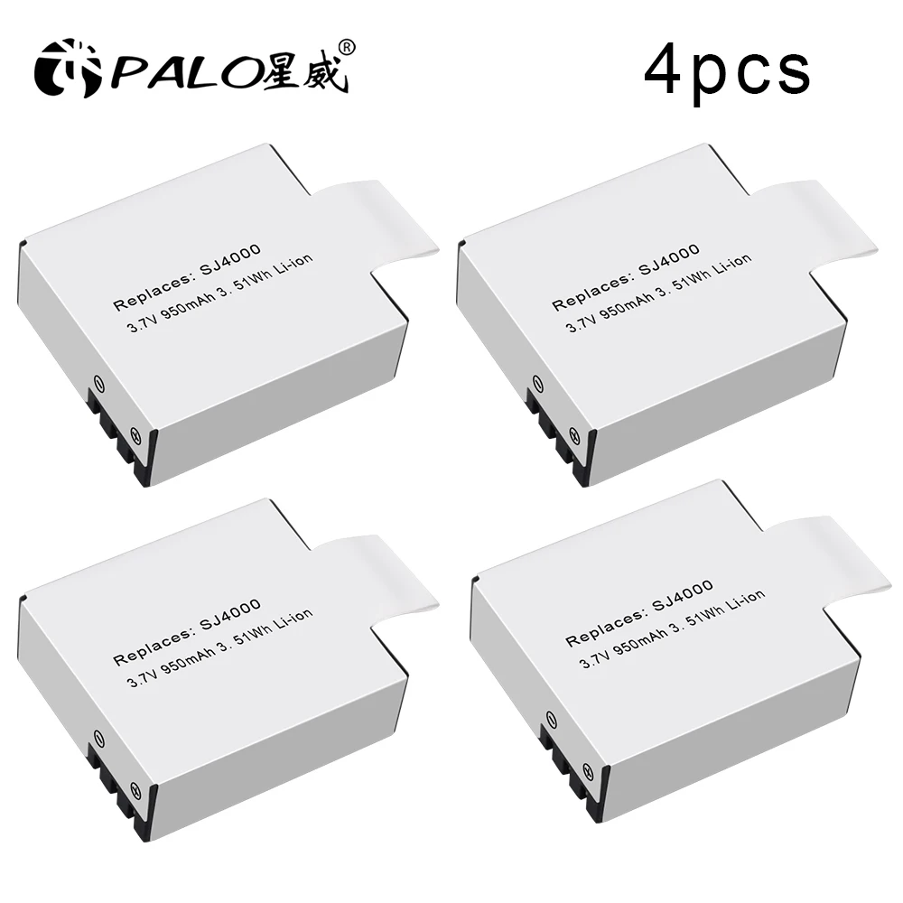 PALO 1-8pcs Action Camera Battery rechargeable battery For EKEN H9 H9R H3 H3R H8PRO H8R SJ4000 SJCAM SJ5000 M10 SJ5000X | Электроника