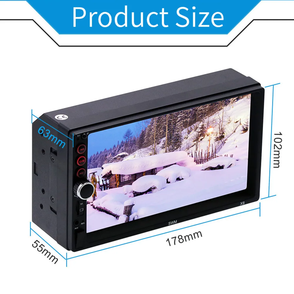 Автомобильный MP4 MP5 плеер X6 7 дюймов 2Din Bluetooth стерео автомобильный мультимедийный MP5 плеер 12 В FM радио Громкая связь авто Поддержка U диск плеер