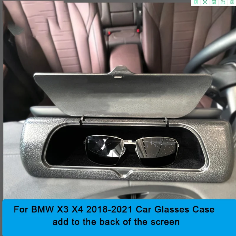 For BMW X3 X4 2018-2021 Car Glasses Case Dedicated Sunglasses Storage Box Holder Dashboard Organizer Accessories Interior Parts |