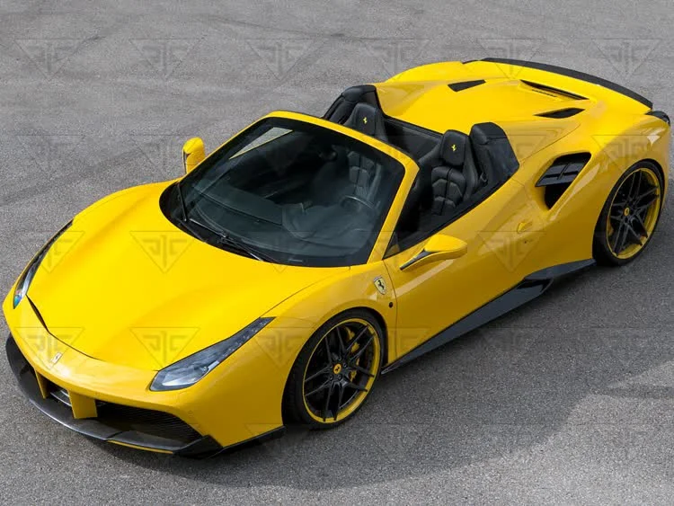 For Ferrari FERRARI 488 2015-2018 high quality Carbon Fiber rear boot Wing Spoiler Rear Roof Spoiler Wing Trunk Lip Boot Cover - - Racext 19