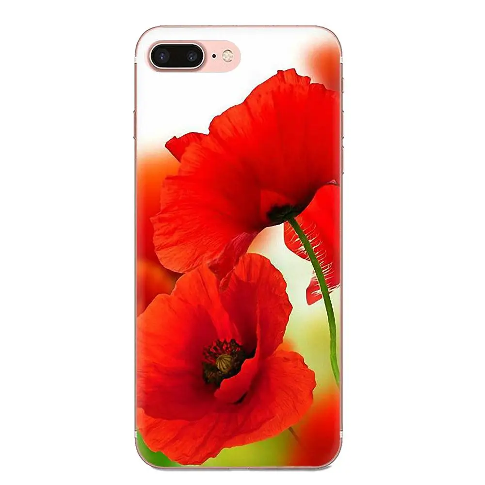 Красной кукурузы картина с изображением цветков мака для Galaxy J1 J2 J3 J330 J4 J5 J6 J7 J730 J8 mini Pro Мягкий корпус для мобильного телефона