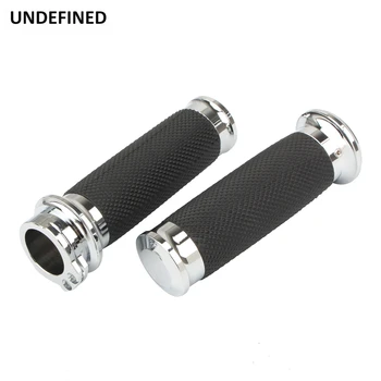 

25MM Motorcycle Handlebar Grips CNC Rubber 1" Handle Bar Grip For Harley Sportster Road King Street Glide Cruiser Bobber Chopper