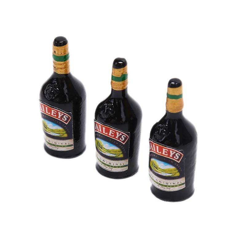 2/3pcs 1/12 Miniature Bottle Wine Bottle Dollhouse Accessories Mini Resin Bottle Simulation Model Toys For Doll House 2