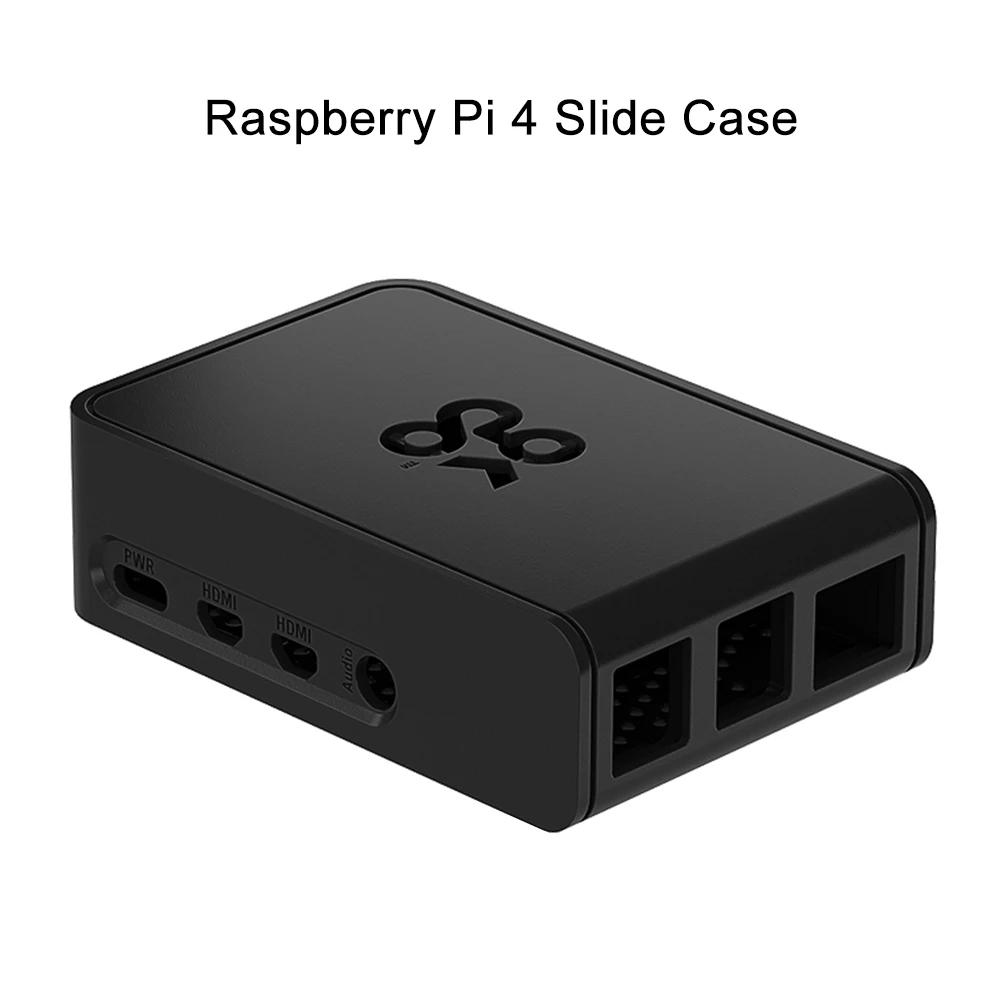Официальный подлинный Raspberry Pi 4 Модель B 4b дизайн ABS черный скользящий защитный чехол легко установить