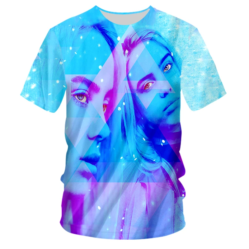 UJWI Мода 3D принт певица Билли эйлиш повседневные футболки для мужчин/женщин Горячая Распродажа летние футболки с коротким рукавом Mellet