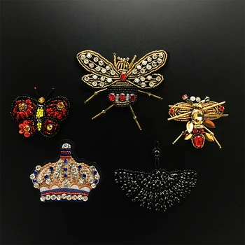 

Handmade insect stickers on clothes to sew DIY animal sequin decals clothes stickers beaded beads badges sewing accessories