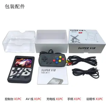 

VIB Video Game Console Player Mini Handheld Game Console Built In 169 Games AV TV Output Retro Game Game Console