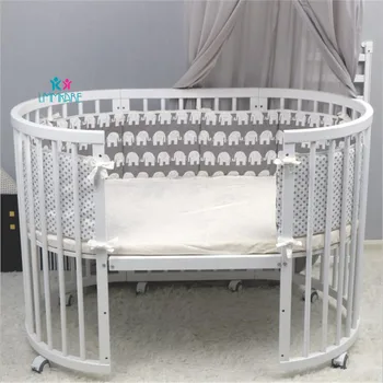 

Grey Elephant Baby Crib Bumper Cartoon Infant Bumpers Cushion Cotton Crib Protector for Toddlers Baby Bedding Pads for Baies 4pc