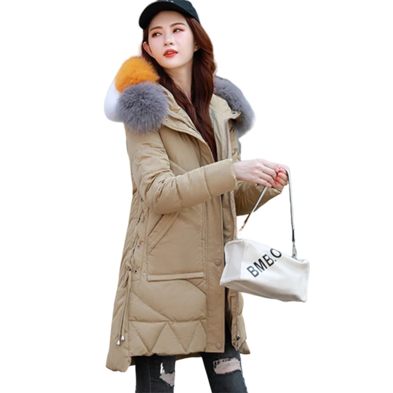 Best Winter Jacket Women Hooded Fur Collar Thicken Warm Down cotton Jackets Outerwear Quality Women #039;s Cotton padded Parkas Coat F1112