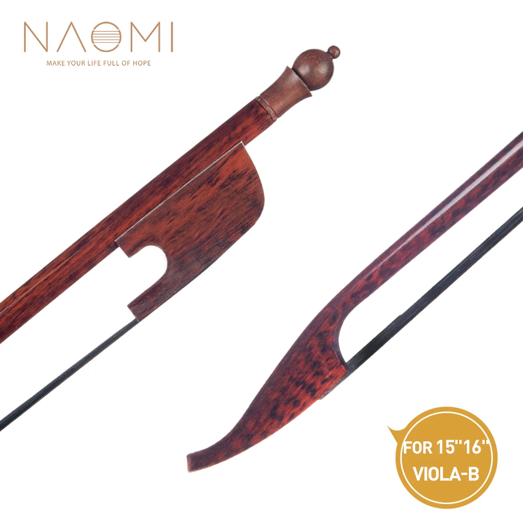 Viola Bow(B) Усовершенствованный немецкий барочный лук хорошо сбалансированная скрипка/альт/Виолончель Лук змеиное дерево круглая палочка монгольский черный/белый конский волос - Цвет: Viola Bow(B)