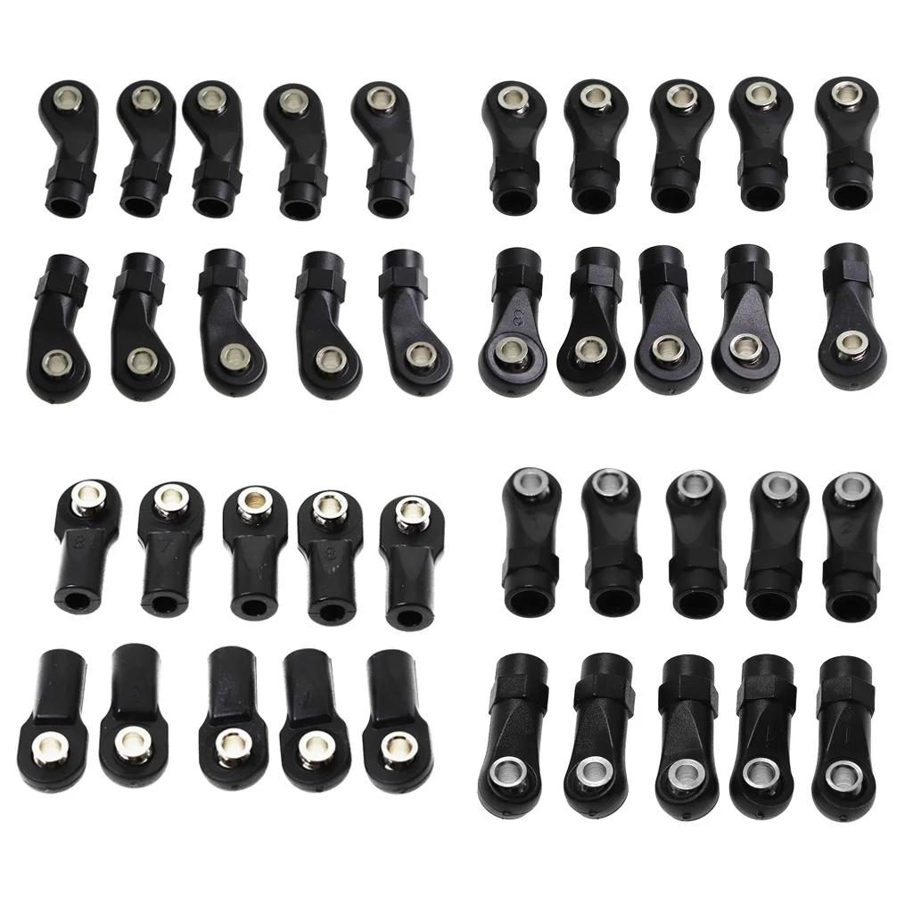 10x M4 Tie Push Link Rod End Joint Ball Head Holder for 1/8 1/10 RC Truck Buggy