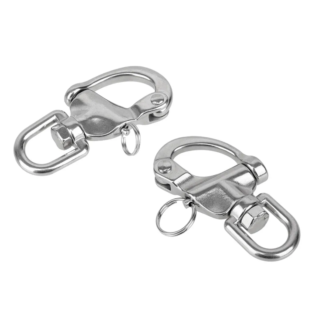 2x Durable 70/87/mm Quick Release Boat Anchor Chain Shackle Eye Swivel Snap