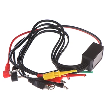 

60cm Power Supply Test Lead Cable Kit 2 Alligator Clip 2 Banana Plug 4 Hook Clip