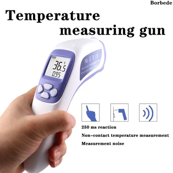 

Borbede Hand-held temperature measuring gun is precise, lightweight and portable set the emissivity