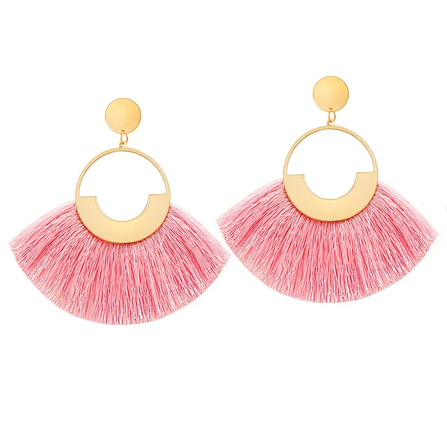 BLINLA Fashion Bohemian Big Tassel Dangle Drop Earrings for Women ...