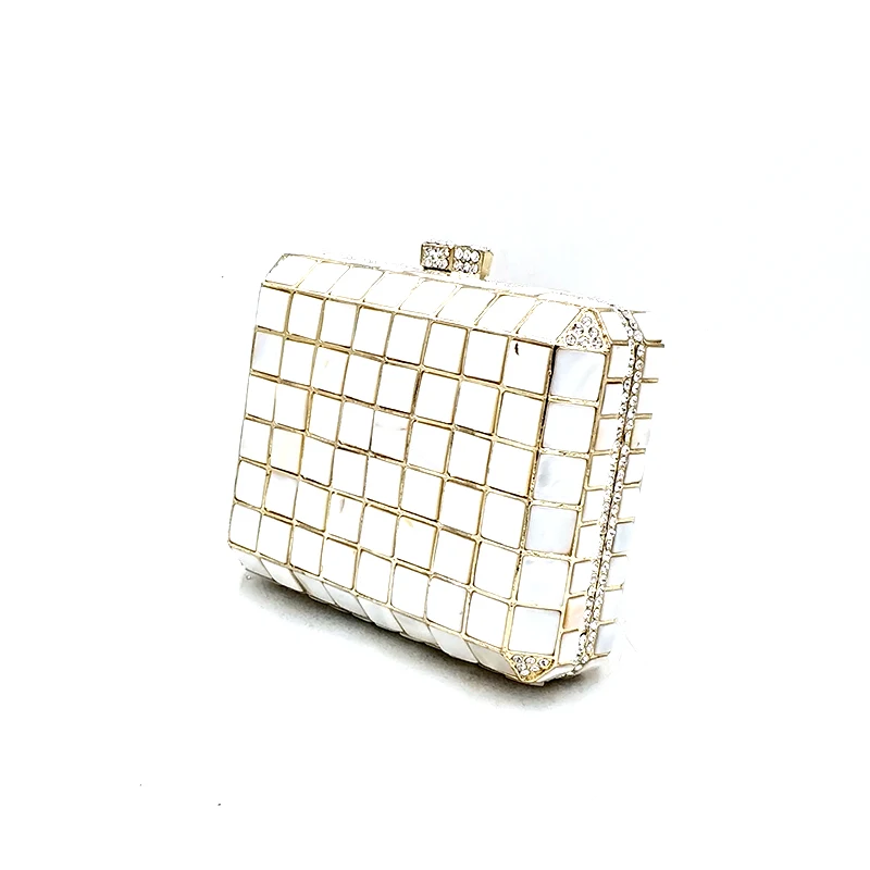 Small evening party Bridal wedding party wallet purses elegant square shape purses women wallet luxury big crystal clutches