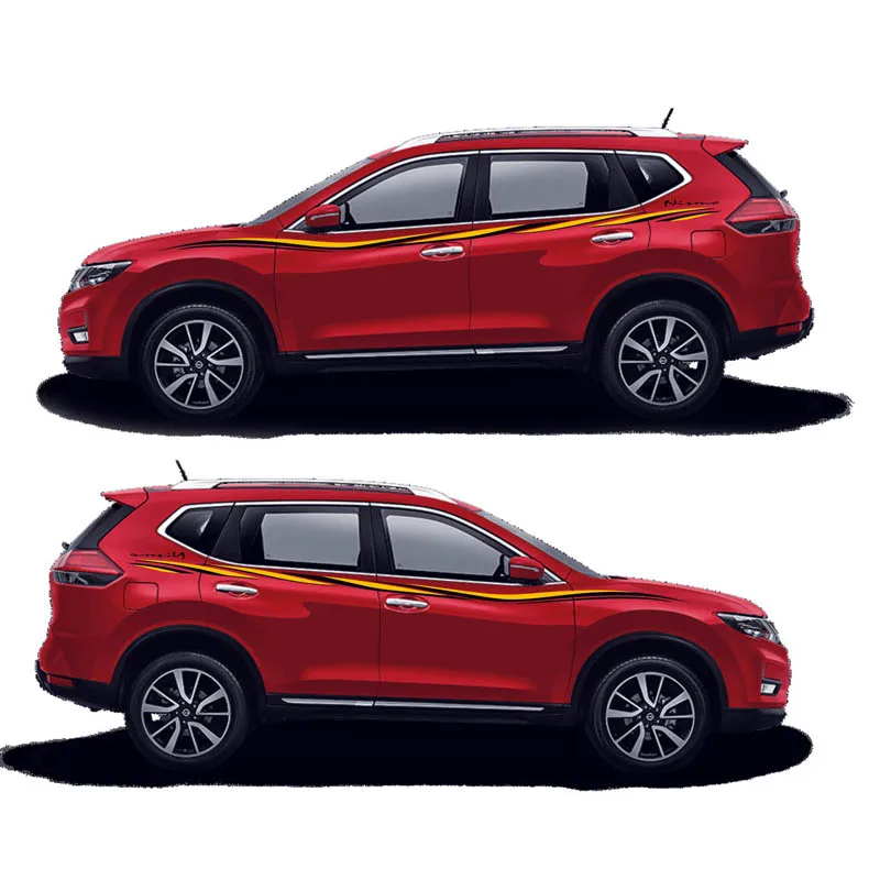 Гоночные спортивные полосы для Nissan X-Trail- Mark Levinson наклейка на боковую дверь автомобиля виниловая пленка Авто Наклейка