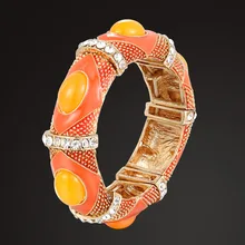 Zlxgirl Регулируемый Бренд оранжевый Эмаль браслет-змейка для женщин Подарки женские вечерние браслет на запястье