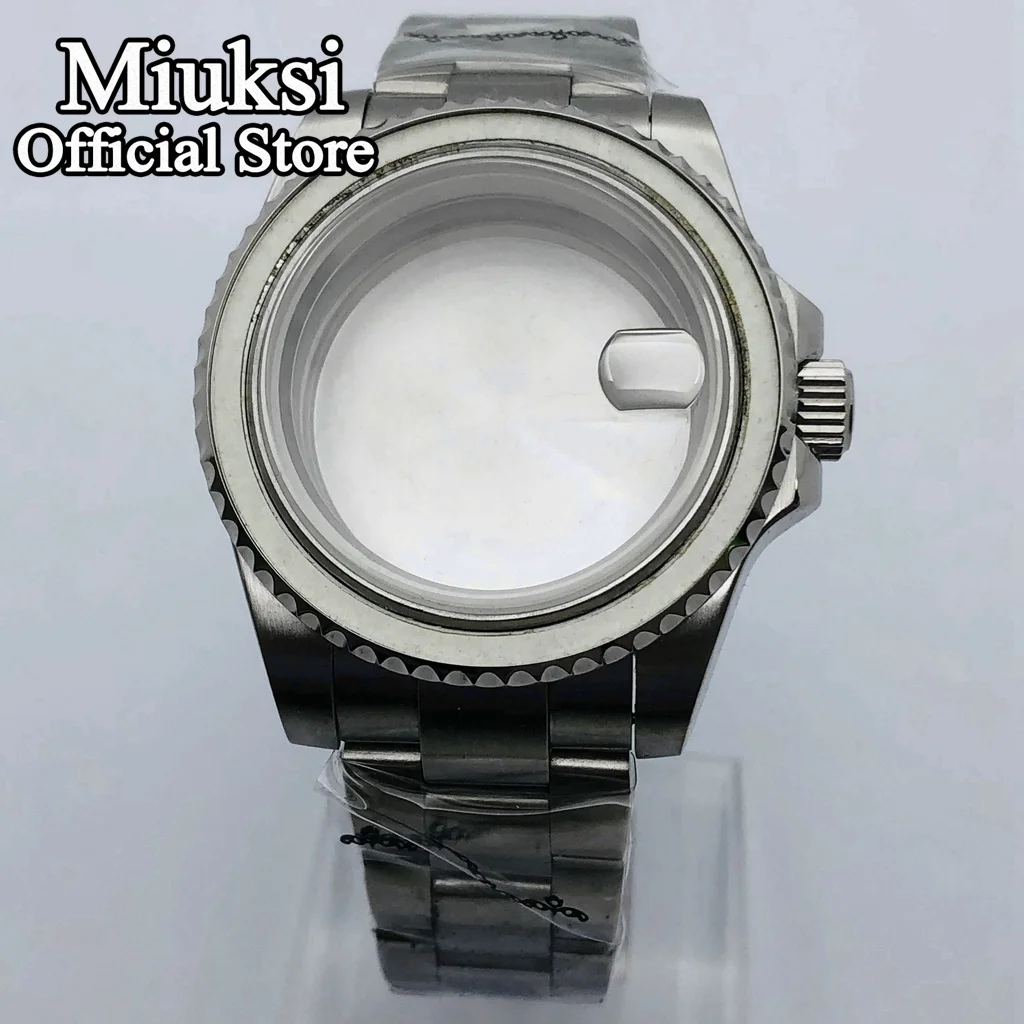 Premium 40mm Silver Watch Case with Sapphire Glass