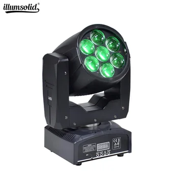 

led beam wedding lighting 7x12w Moving Head RGBW 4in1 Zoom DMX Stage Light for party, dj, disco, wedding, bar, club
