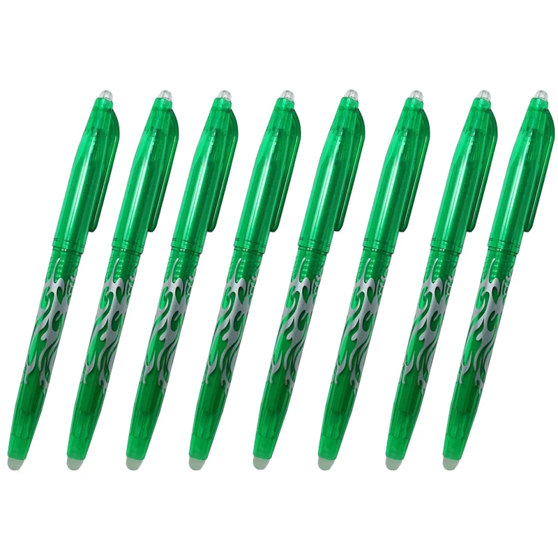 8pcs Green 8 шт./компл. 0,5 мм стираемая ручка волшебный писать нейтральный ручка гелевая Pilot - Цвет: 8pcs Green