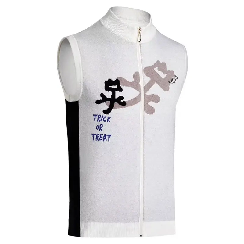New Golf Clothing Autumn Winter Golf Sport Sleeveless vest Anti-Pilling Leisure Sweater Golf vest Free shipping - Цвет: Белый