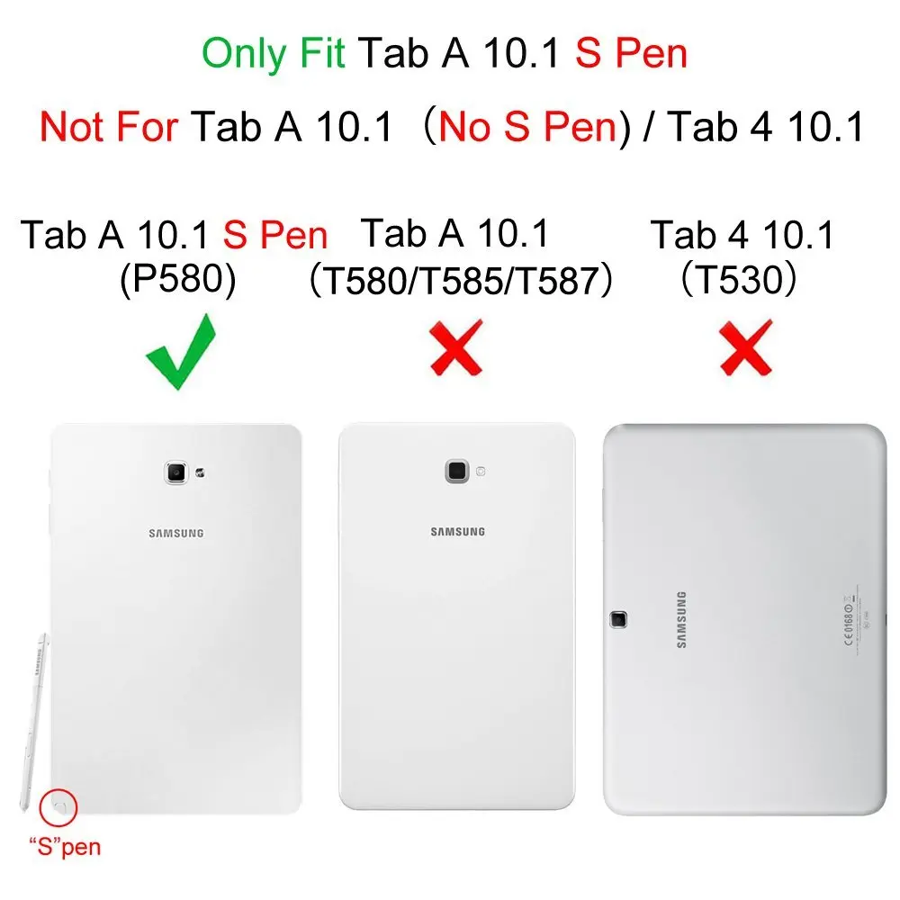 Чехол для Samsung Galaxy Tab A A6 10 1 с S Pen P580N P585N планшет смарт подставка чехол из