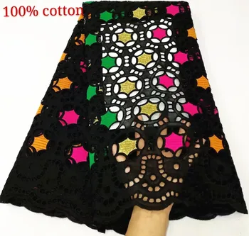 

Fashion swiss voile lace in switzerland embroidered swiss lace fabric cotton lace 5yards african lace fabric for dress YC-B47