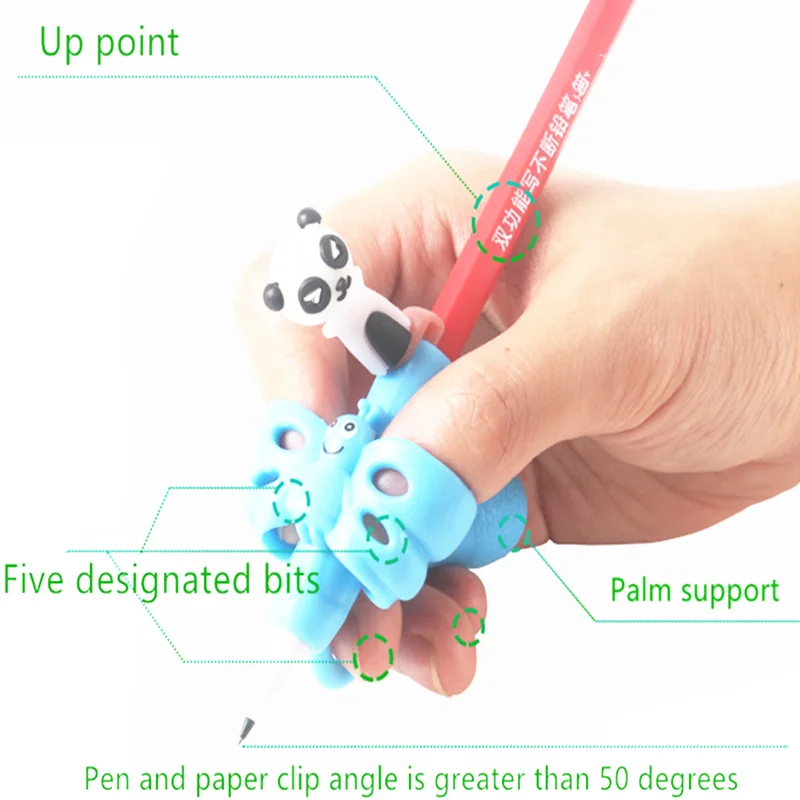 Бабочка Стиль Дети три пальца письменный корректор карандаш ручка Силиконовое устройство для коррекции положения пальцев ребенка обучения удерживающее устройство