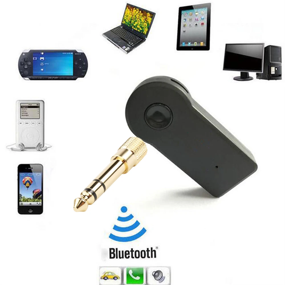 New 3.5mm Female Jack To 6.5mm Male Plug Stereo Headset Jack Headphone Car Wireless Bluetooth Microphone Audio Adapter Converter