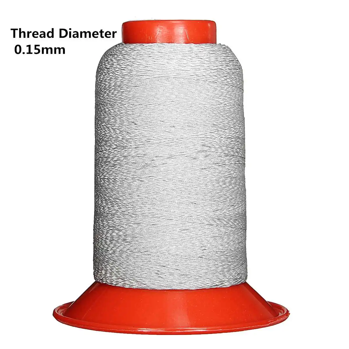 Thread Dia 0.15mm 1000 м Светоотражающая нить для шитья из полиэстера DIY швейная Защитная крышка одежда Рабочий жилет нить диаметр 0,5 мм/0,3/0,25/0,15 серебристо-серый - Цвет: Thread Dia 0.15mm