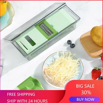 

Multi-Function Vegetable Fruit Slicer Grater Cutter Peeler Household Shredded Potatoes Carrots Cucumber Planer Manual Processor