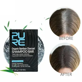 

Hair Shampoo Shiny Hair & Scalp Treatment Hair Gray White Dye Detox Bar Bamboo Clean Charcoal Soap Hair Treatment Black Col D5C4