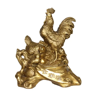 

MOZART Pure Copper Family Happiness Rooster Ornaments WellBeing Crafts Money Cock Home Decoration