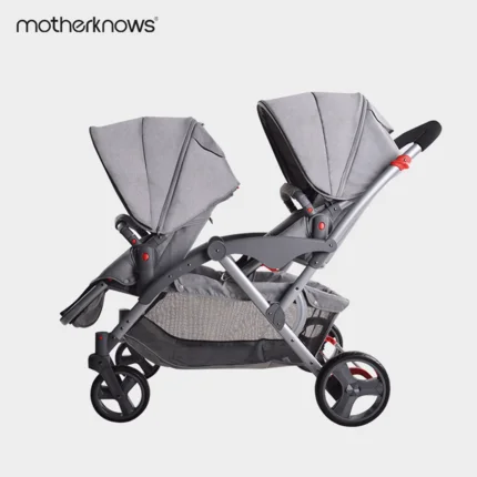 Motherknows original double seat twins baby stroller,kinderwagen 2 in 1 baby cart, pushchair/pram