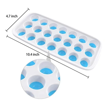 

2PCS Ice Tray with Lid, 2 Pieces Silicone Ice Tray with Lid, Easy to Remove Ices, Stackable 42x Ice Trays