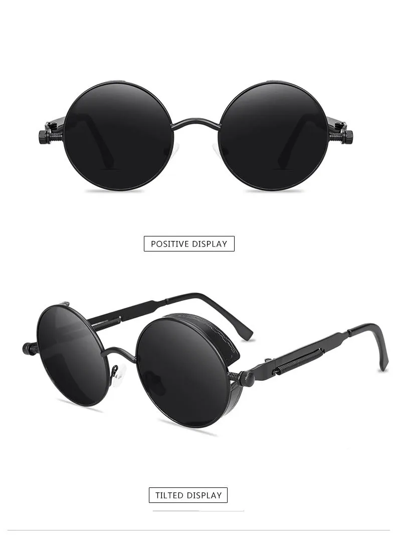 Дешевый круглый металлический солнцезащитные очки стимпанк сверх низкая цена мужские и женские модные очки Брендовые дизайнерские Ретро Винтажные Солнцезащитные очки UV400