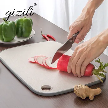 

Chopping Block Natural Wheat Straw Cutting Boards Double Side Use Harmless Moldless for Fruit Vegetable Meat Kitchen Accessories