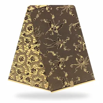 

100%High Quality Sewing Materials African Wax Print Fbaric Veritable Soft Ankara Wax Block Printed Cotton Fabric 6 Yards HL18-37