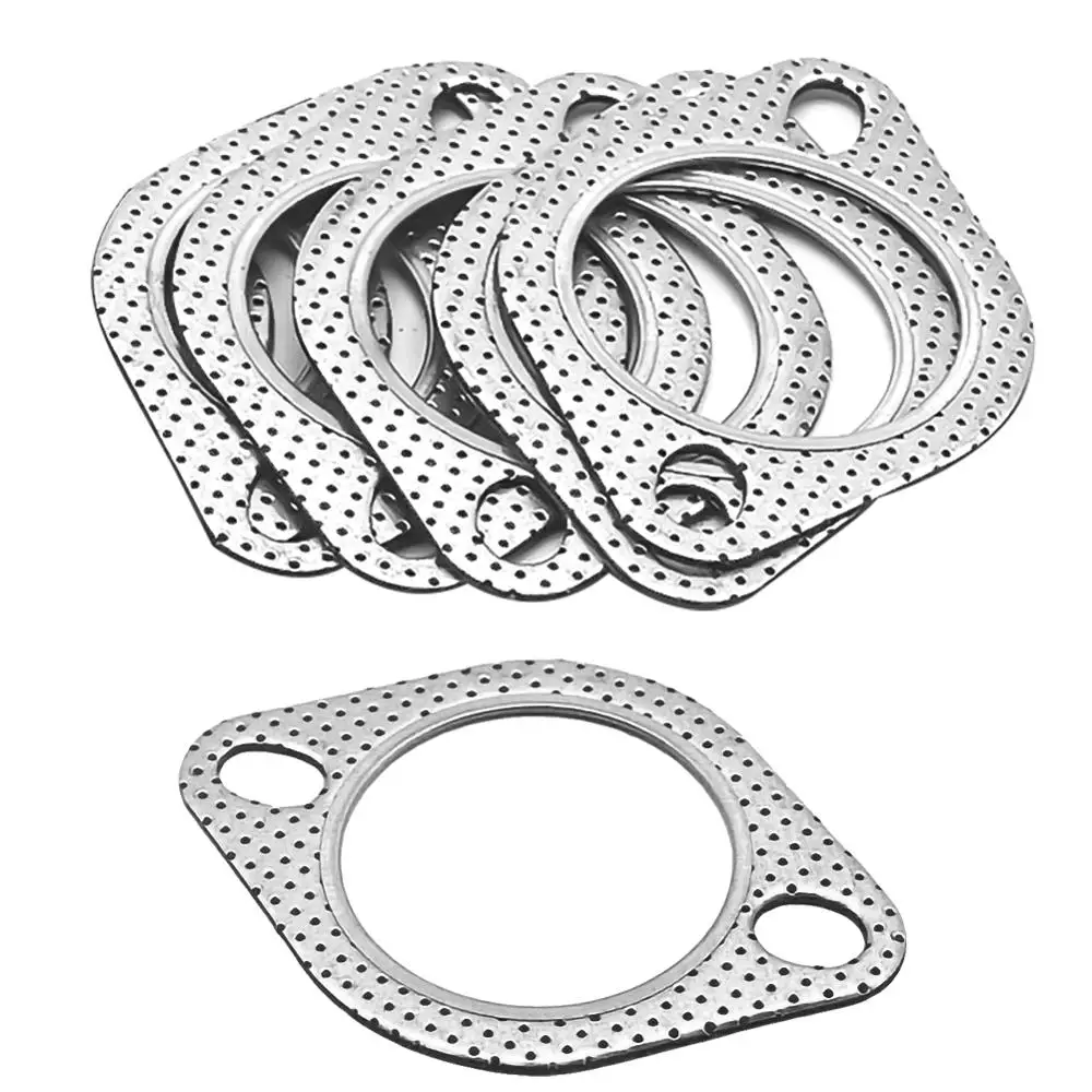 

5Pcs Car Exhaust Flange Gasket 2.5 Inch Aluminum Exhaust Downstream Manifold Pipe Flange Gasket 2 Bolts Car Accessories FreeShip