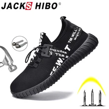 JACKSHIBO/ дизайн; Рабочая защитная обувь; нерушимые ботинки со стальным носком; сезон осень; уличные строительные ботинки; мужские рабочие кроссовки