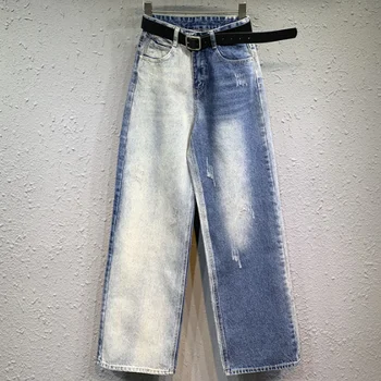 

High Waist Jeans Women's Straight-Cut Loose-Fit Spring Autumn Fashion Washing Denim Pants Loose Jean Pants Harajuku Jeans Mujer