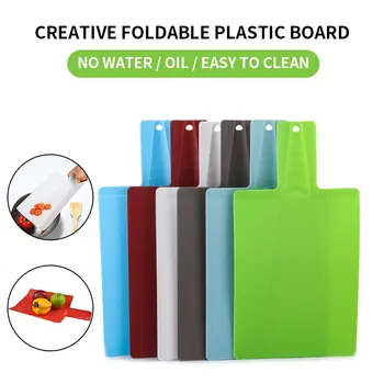 

1Pc Foldable Chopping Blocks Food Grade Plastic Vegetable Meat Cutting Board Multi-function Kitchen Accessories 38.2*21.5 cm